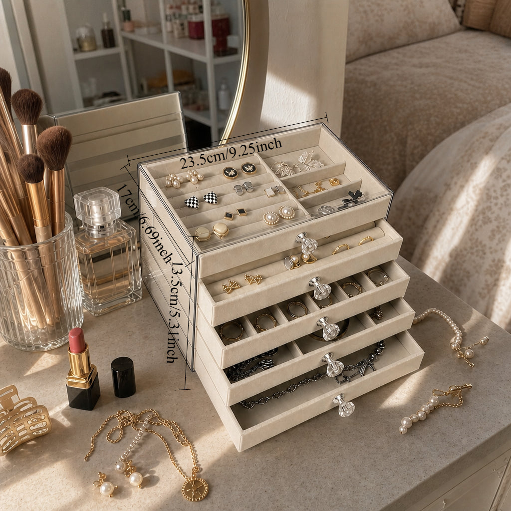 Exquisite Multi-Layer Light Luxury Jewelry Organizer for Jewelry Collection