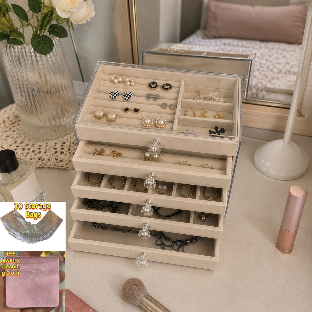 Exquisite Multi-Layer Light Luxury Jewelry Organizer for Jewelry Collection