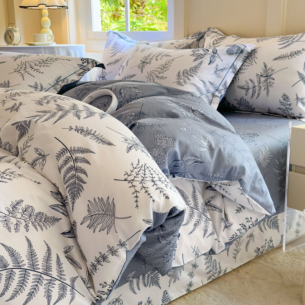 Soft All Season 100% Cotton Duvet Cover Bedding Set for Guest Room