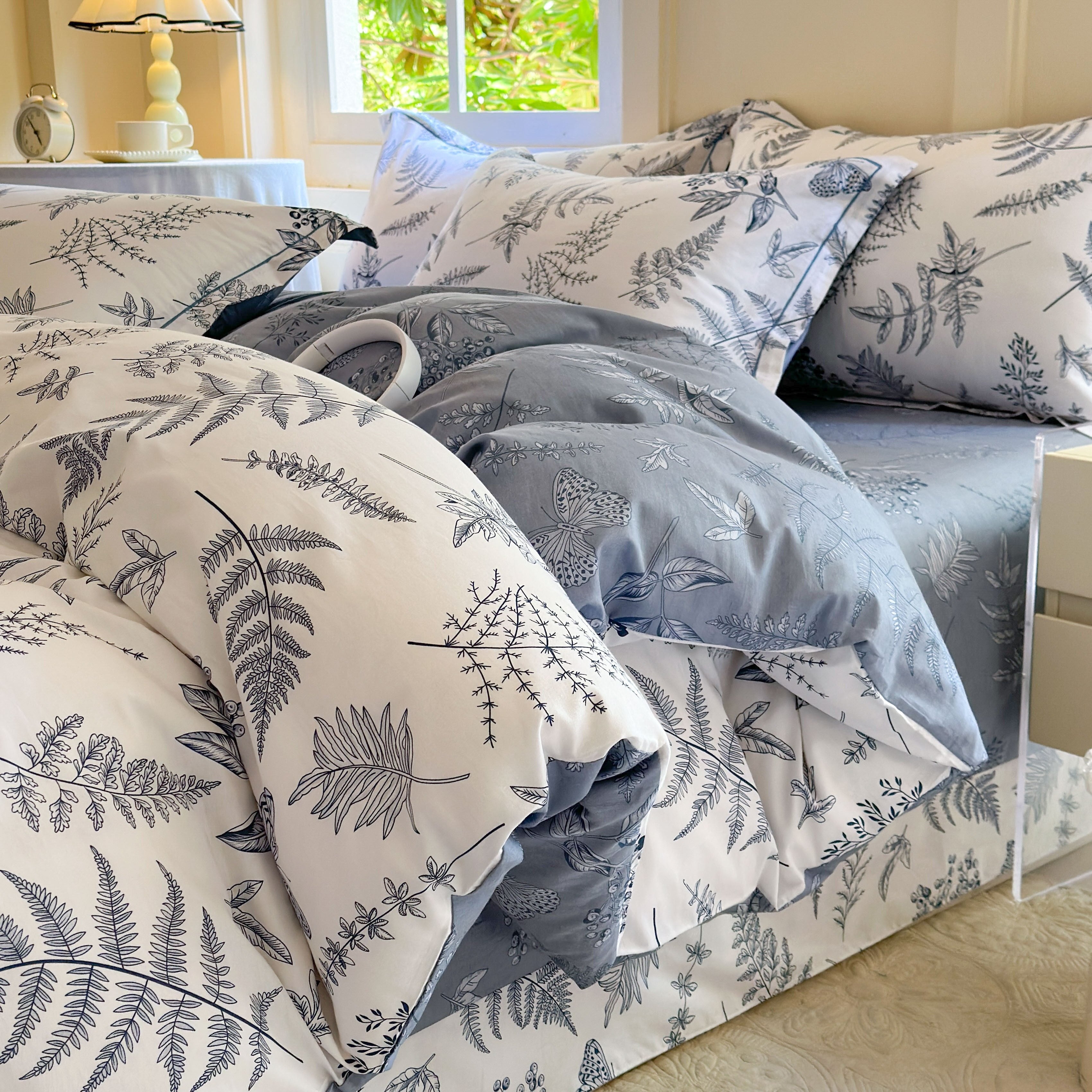 Soft All Season 100% Cotton Duvet Cover Bedding Set for Guest Room