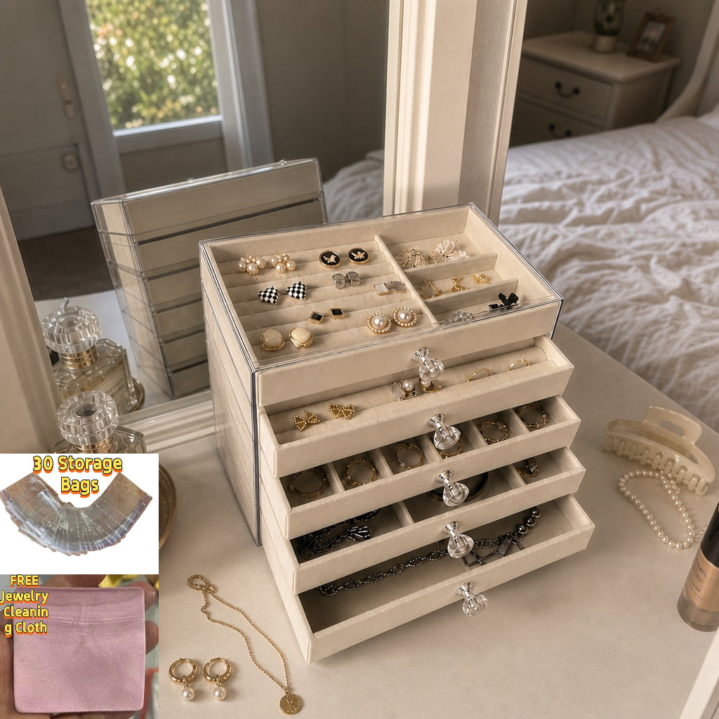 Exquisite Multi-Layer Light Luxury Jewelry Organizer for Jewelry Collection