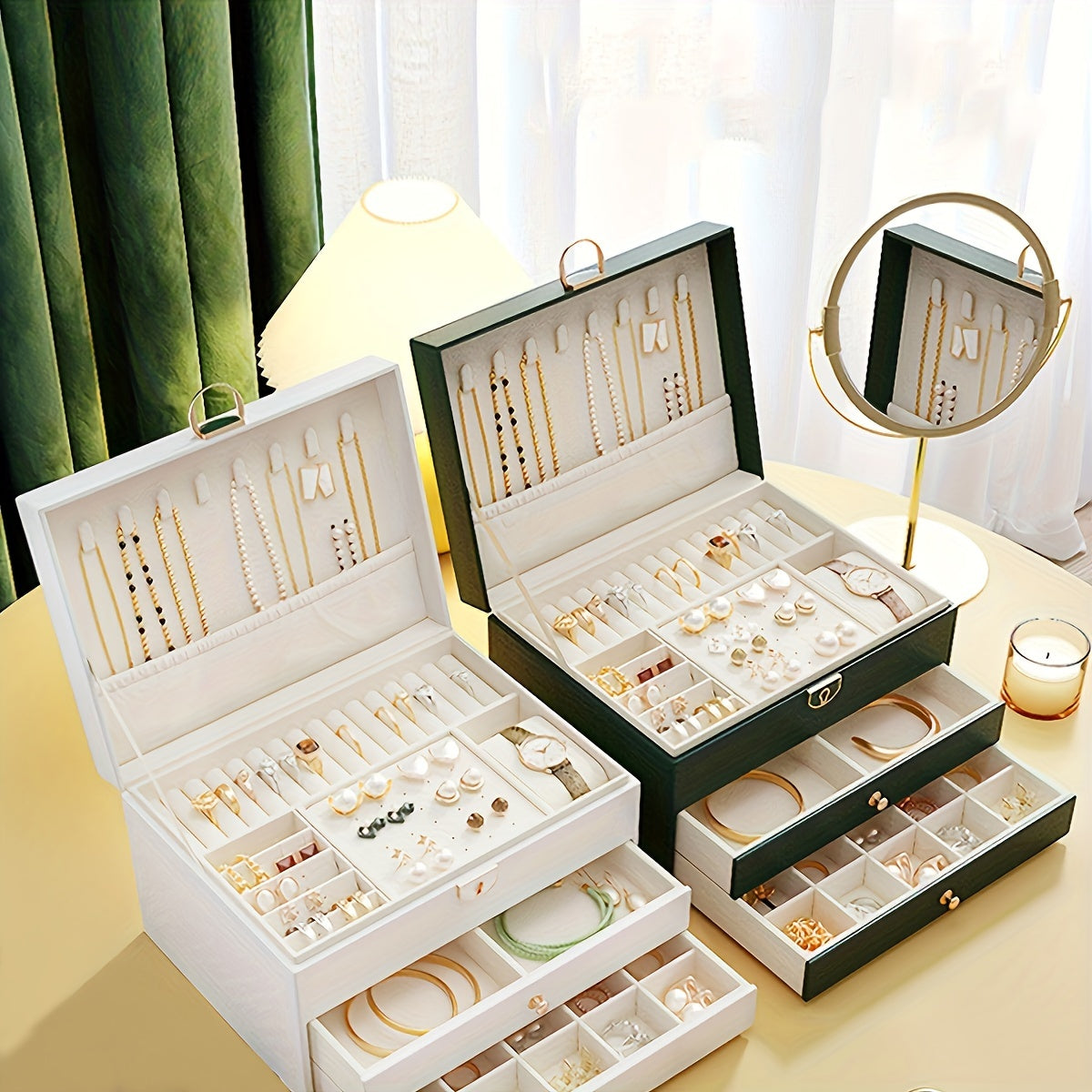 High-End Large Capacity Jewelry Box for Gold Jewelry Storage