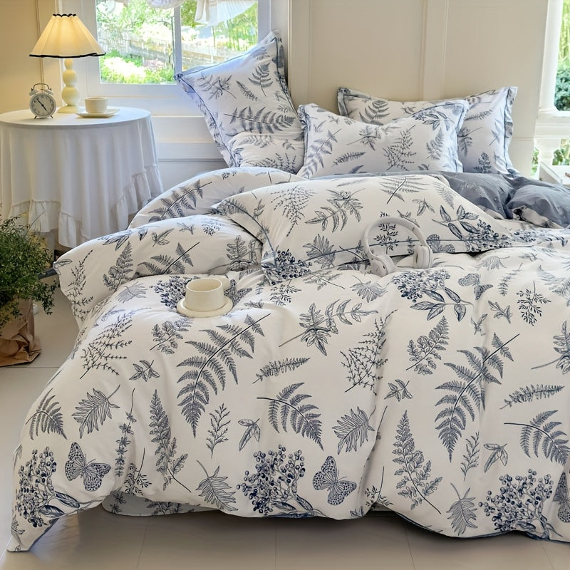 Soft All Season 100% Cotton Duvet Cover Bedding Set for Guest Room