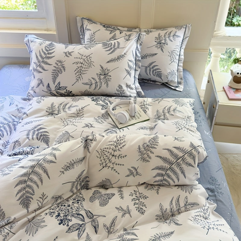 Soft All Season 100% Cotton Duvet Cover Bedding Set for Guest Room