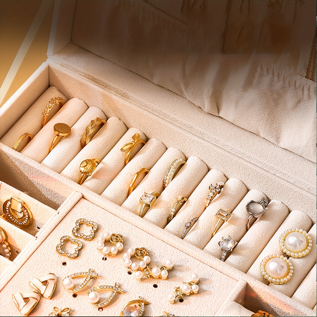 High-End Large Capacity Jewelry Box for Gold Jewelry Storage