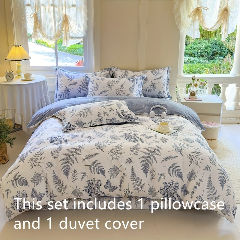 Soft All Season 100% Cotton Duvet Cover Bedding Set for Guest Room