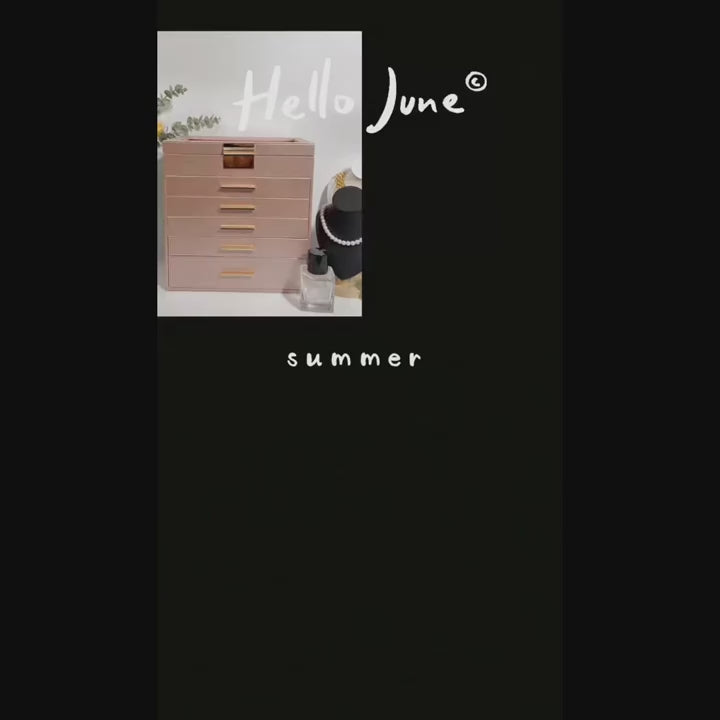 Large Capacity Skylight Jewelry Organizer with Built-in Makeup Mirror